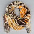 High quality 100% pure cashmere printed square scarf